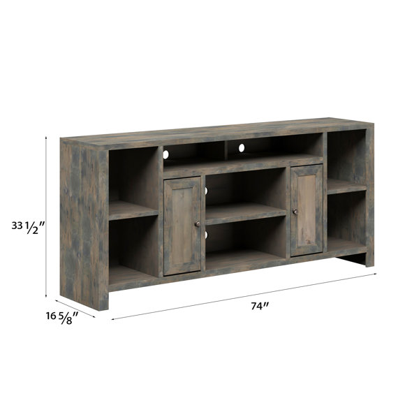 Greyleigh™ Columbia 74" No Assembly Required Barnwood Finish Solid Wood